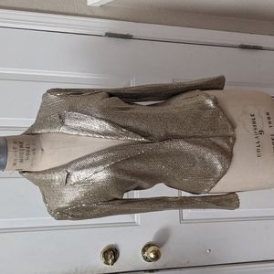 Rachel Roy champagne colored beaded jacket
